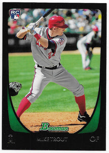 Mike Trout 2011 Bowman Draft Series Near Mint Rookie Card #101