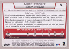 Mike Trout 2012 Bowman 34 Angels Rookie Year 