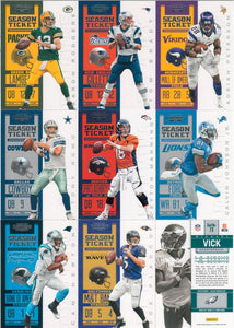 2012 Panini Contenders NFL Football Series Complete Mint 100 Card Basic Set with Tom Brady and Peyton Manning Plus