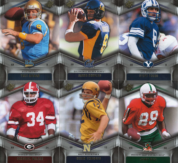 2012 Upper Deck SPx Football Complete Mint Set with Lots of Stars and Hall of Famers in College Uniforms