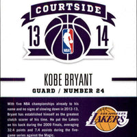 Kobe Bryant 2013 2014 Hoops Courtside Basketball Series Mint Card #1