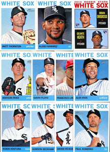 Chicago White Sox 2013 Topps HERITAGE Team Set with Paul Konerko and Gordon Beckham Plus