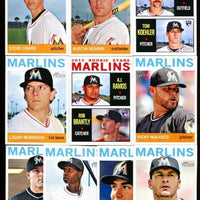 Miami Marlins 2013 Topps HERITAGE Series Basic 10 Card Team Set with Austin Kearns, Greg Dobbs +