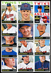 Minnesota Twins 2013 Topps HERITAGE Series Complete Basic 13 Card Team Set with Joe Mauer, Justin Morneau+