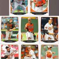 Baltimore Orioles 2013 Bowman Team Set with Manny Machado Rookie Card 215 Plus