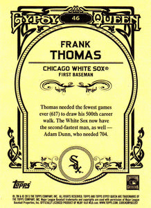 Chicago White Sox 2013 Topps GYPSY QUEEN Team Set with Frank Thomas and Robin Ventura Plus
