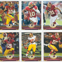 Washington Redskins 2013 Topps Team Set with Robert Griffin III and Jordan Reed Rookie card #317