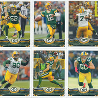 Green Bay Packers 2013 Topps Complete 13 Card Team Set with Aaron Rodgers Plus