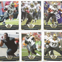 New Orleans Saints 2013 Topps Team Set with Drew Brees and Kenny Vaccaro Rookie Card Plus
