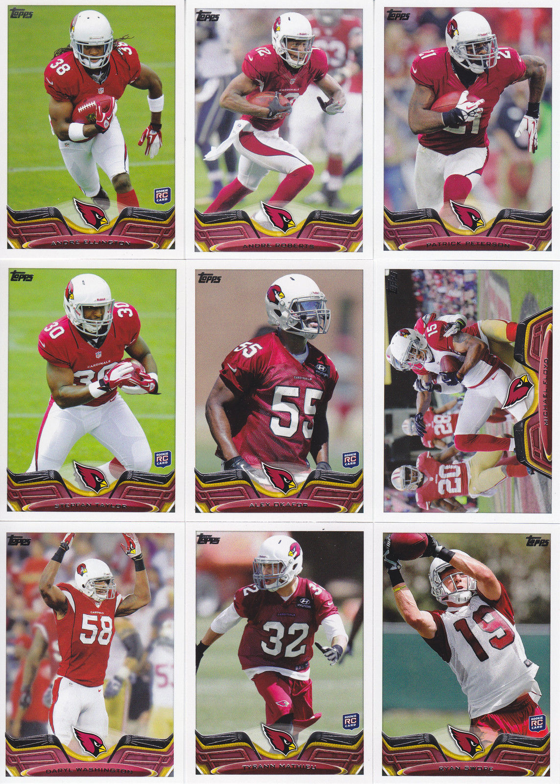 Arizona Cardinals 2013 Topps Team Set with Larry Fitzgerald and