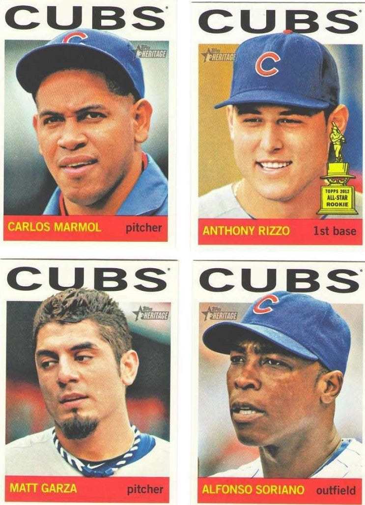 Chicago Cubs 2013 Topps HERITAGE Team Set with Anthony Rizzo All Star