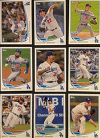 Los Angeles Dodgers 2013 Topps OPENING DAY Team Set with Clayton Kershaw Plus
