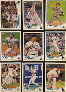 Los Angeles Dodgers 2013 Topps OPENING DAY Team Set with Clayton Kershaw Plus