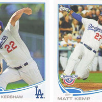 Los Angeles Dodgers 2013 Topps OPENING DAY Team Set with Clayton Kershaw Plus