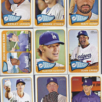 Los Angeles Dodgers 2014 Topps HERITAGE 16 Card Team Set with Clayton Kershaw Plus
