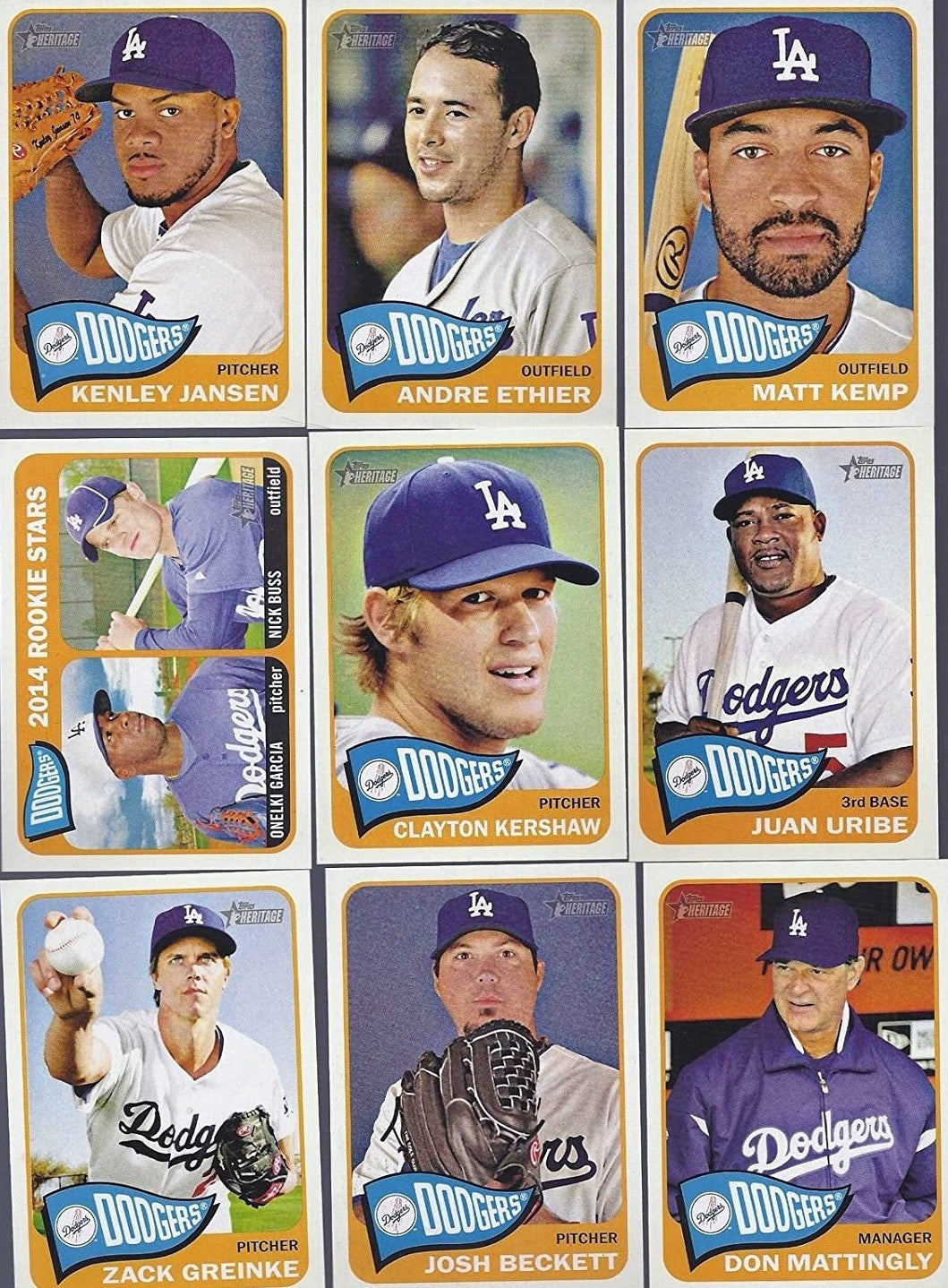 Clayton Kershaw Los Angeles Dodgers Trading Cards Set