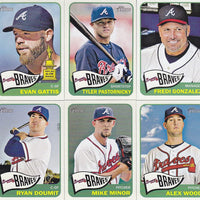 Atlanta Braves 2014 Topps HERITAGE Series Complete Basic 15 Card Team Set with Justin Upton, Jason Heyward, Evan Gattis+