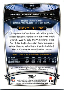 Jimmy Garoppolo 2014 Topps BOWMAN Football Series Mint Rookie Card #105