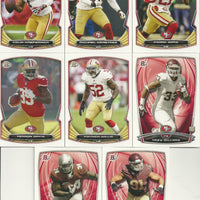 San Francisco 49ers 2014 Bowman 8 Card Team Set with Colin Kaepernick and Frank Gore Plus