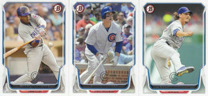 Chicago Cubs 2014 Bowman 3 Card Team Set with Castro, Rizzo and Samardzija