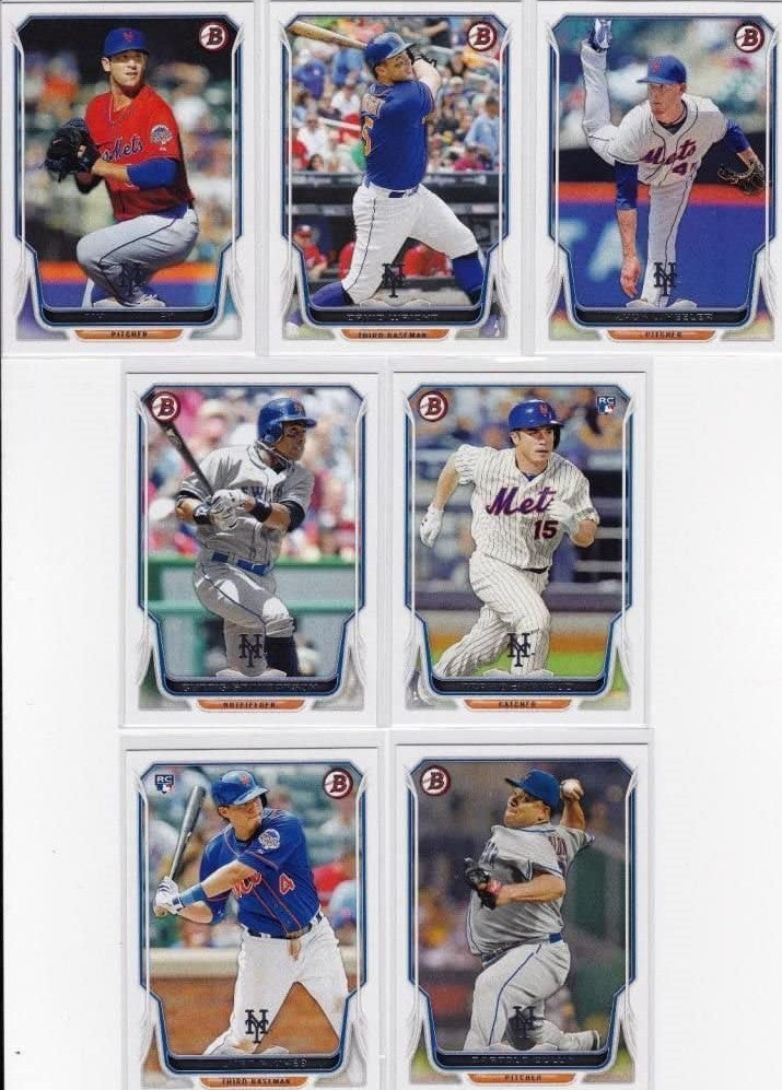 New York Mets 2014 Bowman Team Set with David Wright and Travis d'Arnaud Rookie Plus
