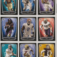 2014 Bowman Football BLACK BORDER PARALLEL Version Series Complete Mint Set with Rookies and Stars including Odell Beckham Jr and Tom Brady Plus