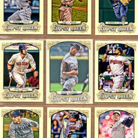 Cleveland Indians 2014 Topps GYPSY QUEEN Team Set with Carlos Santana and Bob Feller Plus