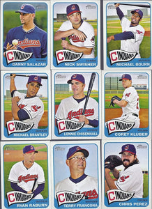 Cleveland Indians 2014 Topps HERITAGE Team Set with Terry Francona and Nick Swisher Plus