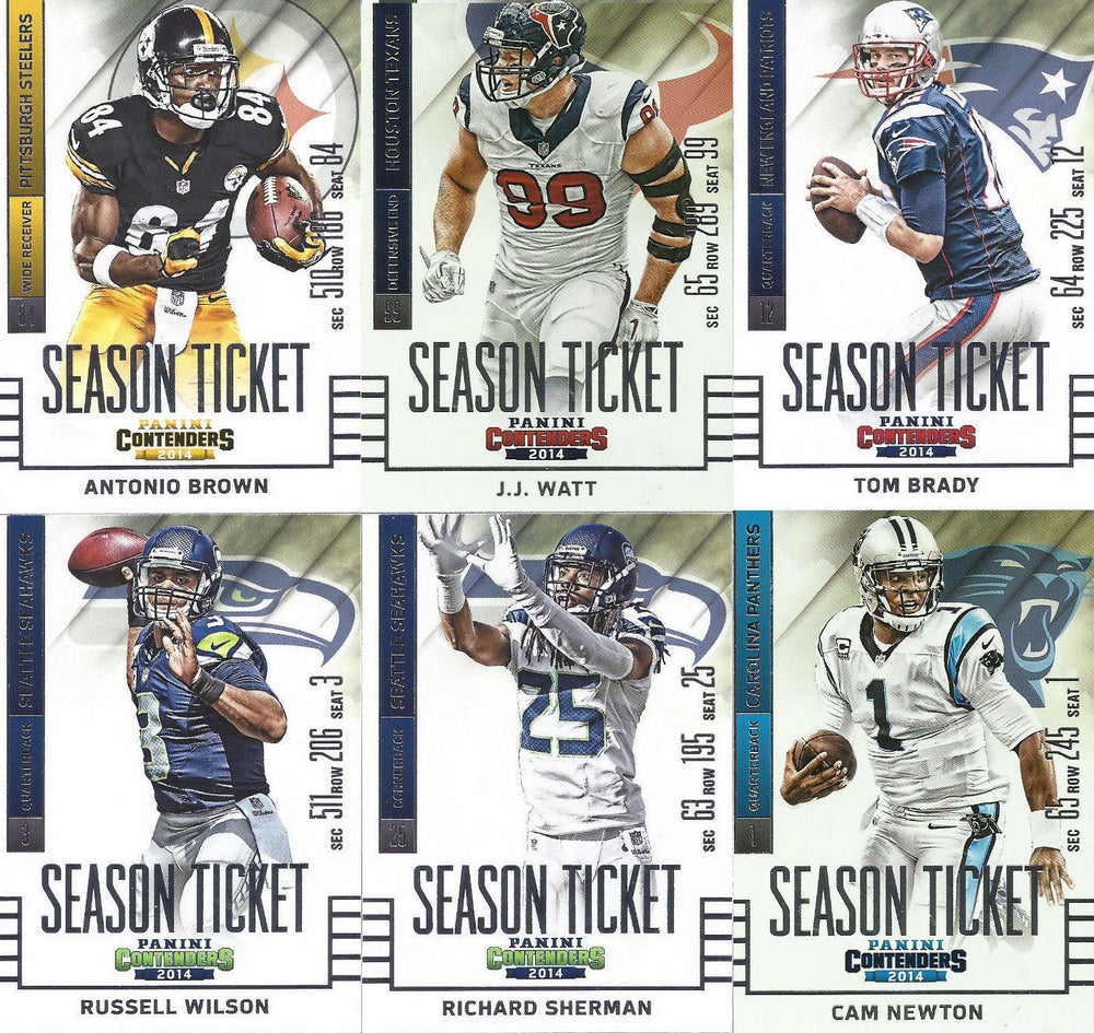 2014 Panini Contenders Football Series Set with Tom Brady and Peyton Manning Plus