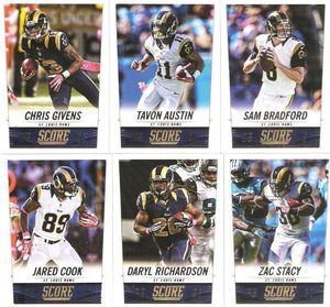 Los Angeles Rams 2014 Score Factory Sealed Team Set featuring Aaron Donald Rookie card #332