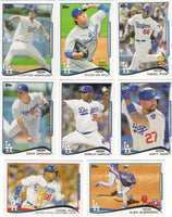 Los Angeles Dodgers 2014 Topps Complete Series One and Two 26 card Team Set with Clayton Kershaw Plus
