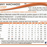 Baltimore Orioles 2014 Topps Complete 28 Card Team Set with Manny Machado Future Stars Card 24 Plus