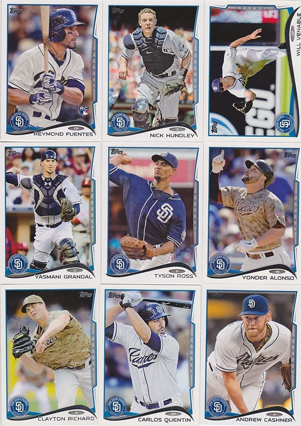 San Diego Padres Baseball Card Team Sets