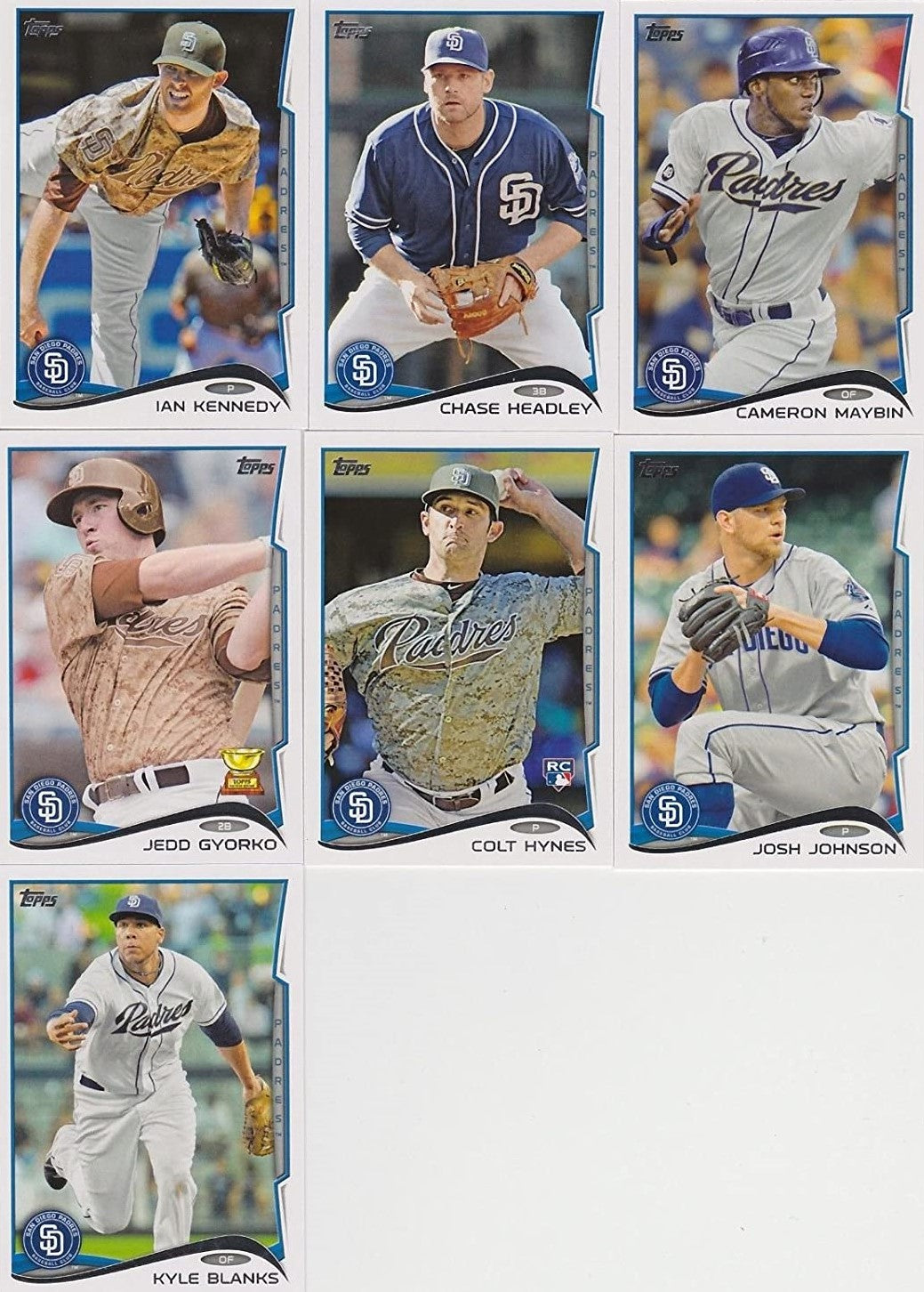 San Diego Padres 2014 Topps Complete 21 Card Team Set with Huston Stre