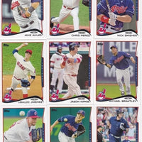 Cleveland Indians 2014 Topps Complete 23 card Team Set with Corey Kluber and Nick Swisher Plus