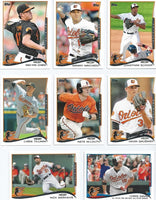 Baltimore Orioles 2014 Topps Complete 28 Card Team Set with Manny Machado Future Stars Card 24 Plus
