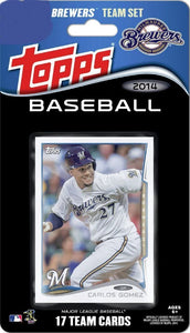 Milwaukee Brewers  2014 Topps Factory Sealed 17 Card Team Set