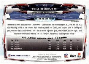 Odell Beckham 2014 Topps Mint Rookie Card #355