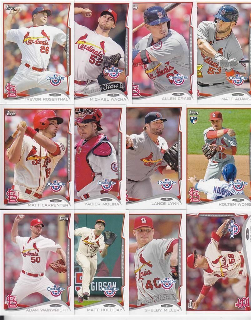 Louis Cardinals 2014 Topps OPENING DAY Team Set with Yadier