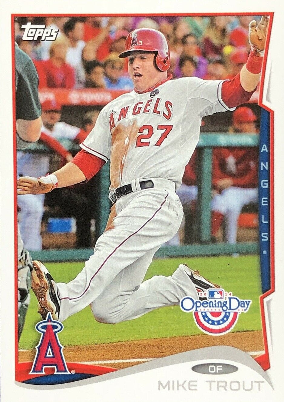 Los Angeles Angels 2014 Topps OPENING DAY Series 8 card Team Set with Mike Trout, Albert Pujols+
