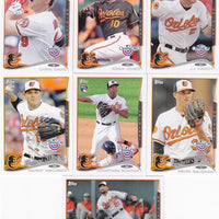 Baltimore Orioles 2014 Topps OPENING DAY Team Set with Manny Machado and Kevin Gausman Future Stars Plus