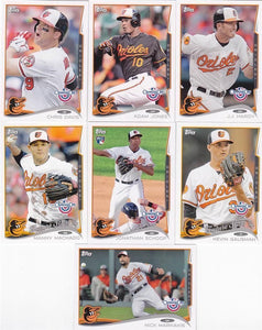 Baltimore Orioles 2014 Topps OPENING DAY Team Set with Manny Machado and Kevin Gausman Future Stars Plus