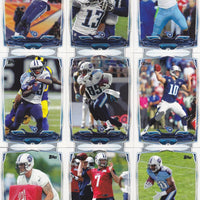 Tennessee Titans 2014 Topps Team Set with Taylor Lewan Rookie Cards Plus