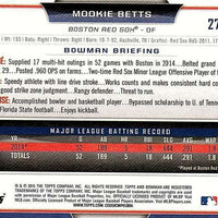 Mookie Betts 2015 Topps BOWMAN Series Mint First Year Rookie Card #27