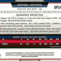 Boston Red Sox 2015 Bowman 15 Card Team Set Featuring Mookie Betts and Rafael Devers 1st Year Cards Plus