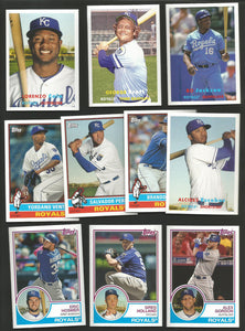 Kansas City Royals 2015 Topps ARCHIVES Series 10 Card Team Set with George Brett, Bo Jackson, Eric Hosmer+