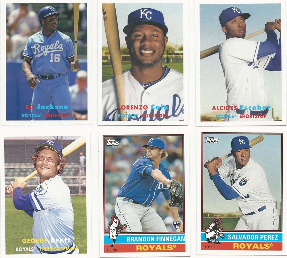 Kansas City Royals 2015 Topps ARCHIVES Series 10 Card Team Set with George Brett, Bo Jackson, Eric Hosmer+