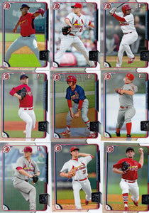 St. Louis Cardinals 2015 Bowman Complete Mint 14 Card Team Set with Prospects including Alex Reyes+