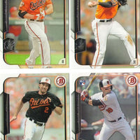 Baltimore Orioles 2015 Bowman  Team Set with Prospects including Mike Yastrzemski and Manny Machado Plus