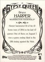 Washington Nationals 2015 Topps GYPSY QUEEN Team Set with Bryce Harper and Strasburg Plus
